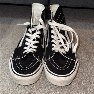 Vans Black High-Top Sneakers with White Accents